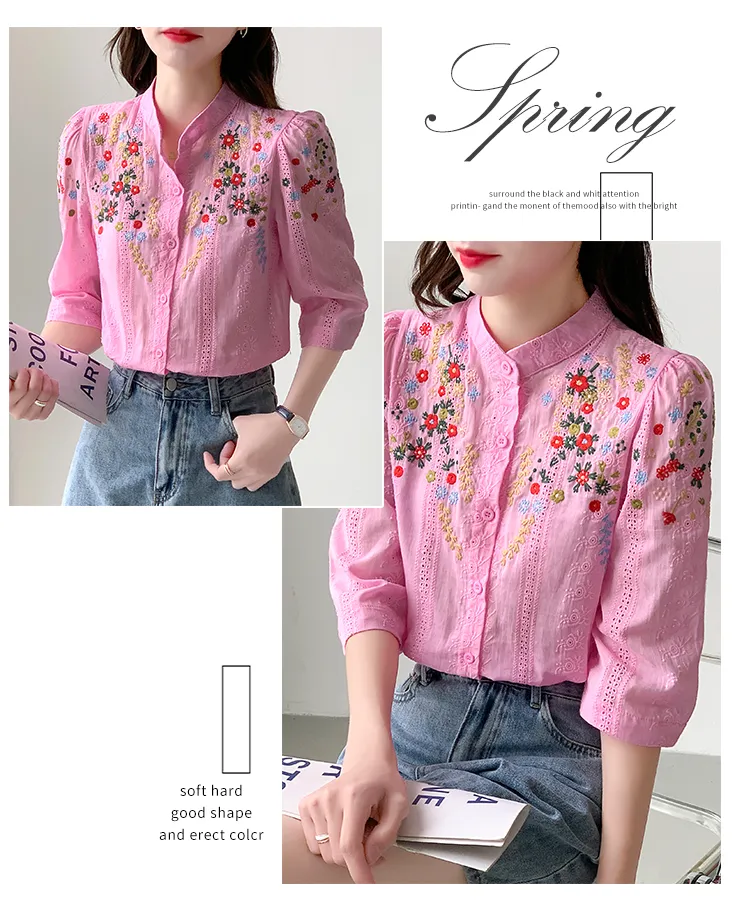 YIGE Beautiful White Lace Shirt 2023 Summer New Line New Romantic