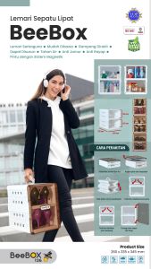 LEMARI PLASTIK LIPAT BEEBOX 126 BY NAPOLLY SERBAGUNA - RAK SEPATU -  RAK MAKANAN [NAPOACC]