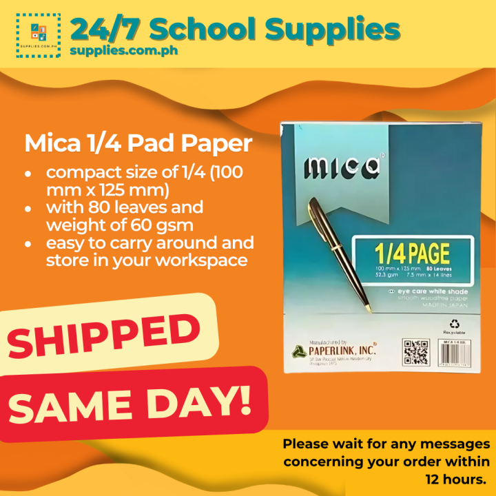 Pad%20Paper%20(MICA)%20Quiz%20Pad%201/4%20size%20100%20mm%20x%20125%20mm%2080%20leaves%2060%20gsm%20All%20level%20-%20Image%202