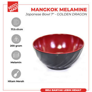 Mangkok Melamine / Japanese Bowl 7" GOLDEN DRAGON Melamin (0842324)(F4)