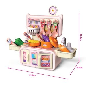 Deluxe Kitchen Cooking Toys Kids Pretend Play Set Toy Circulating Water Sink Tap