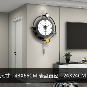 Simple Atmospheric Wall Clock Living Room Fashion Dining Entrance Hanging Background DecorationFast shipping