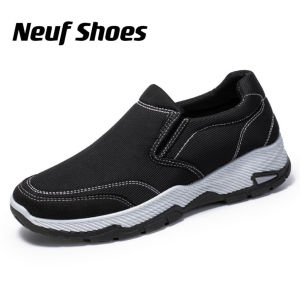 NeufShoes-03 รองเท้าผ้าใบสลิปออนผู้ชาย รองเท้าลำลองเบอร์39-44 แผ่นพื้นรองเท้ายางพารานุ่มมาก