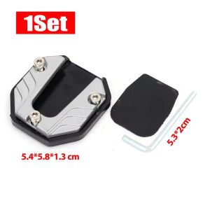 2PCS Motorcycle Side Stand Foot Pad Aluminum Alloy Kickstand Extender Wide Base for Motorcycle Bike Universal Secure Parking Support