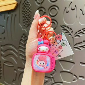Creative Sanrio Little TV Luminous Keychain Cute Cartoon Kuromi Couple Bag Pendant Gift
