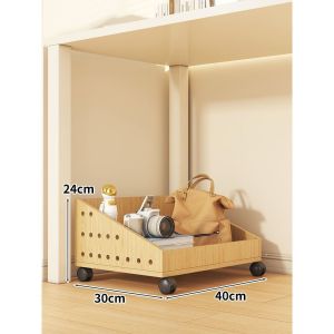 Movable Bookcases Shelving Book Cabinet Movable Book Shelf Rack Storage Large Capacity Schoolbag Rack with Wheels Movable Book Shelf Rack Cabinet
