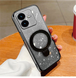 Case Magsafe Vivo Y22 Y22s Y28 Y27 Y27s Luxury Gliter Premium TPU Ring Magnetic Soft Case