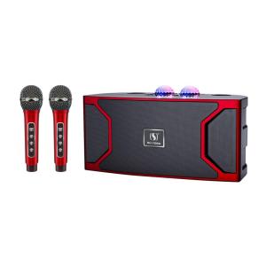 YS-204 Bluetooth Speaker With  Wireless Microphones Outdoor Family Karaoke With Stand Bluetooth  Dual Speaker 3D Stereo