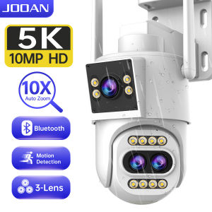 JOOAN CCTV Wireless Outdoor Camera W10Z-U 5K+10MP/Three lens dual screen/Night vision/360 Camera/Move Detection/Automatic Cruise