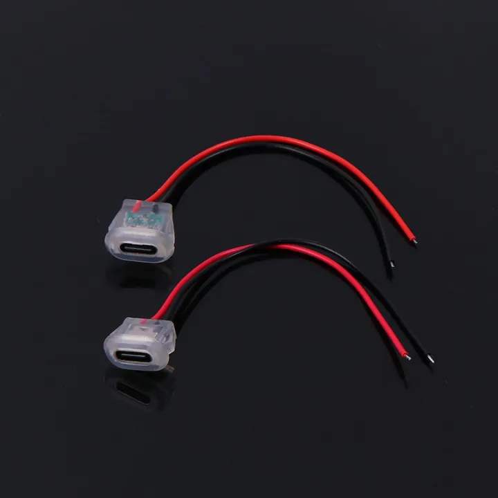 🔥🔥🔥yijing ซ็อกเก็ตสำหรับชาร์จชนิดอินพุต USB 2PIN ชนิด C พร้อมแผ่นไฟ LED ...