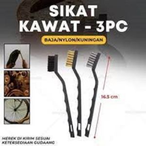 Sikat Kawat Tembaga Nylon Pembersih Kompor Serbaguna Wire Brush Isi 3