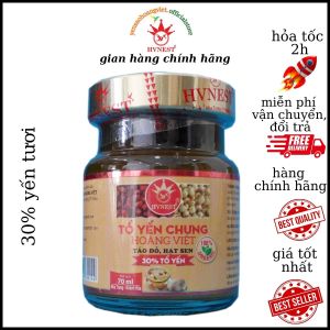 Yến sào Hoàng Việt - yến chưng táo đỏ hạt sen - xuất xứ nước yến Khánh Hòa - Nha Trang là loại yến hũ chưng sẵn 70ml