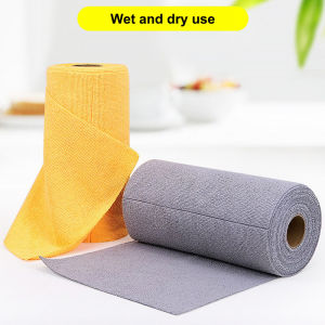 20pcs/Roll Microfiber Towels Reusable Absorbent Dish Cloth Towel Non-stick Oil Dish Rags Home Kitchen Cleaning Dishcloth