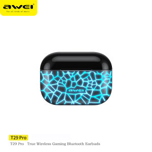 Awei T29 Pro Tai nghe Bluetooth TWS ENC Đèn thở RGB Tai nghe không dây chống nước Bluetooth 5.1 IPX6 Tai nghe khử tiếng ồn không dây thực sự Tai nghe cảm ứng âm trầm Hifi 6D có micrô Tai nghe nhét tai cho tất cả điện thoại di động Bluetooth
