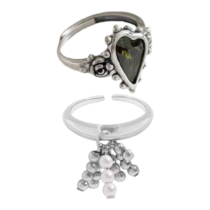 Elegant Beaded Tassels Ring For Women Featuring High Quality Stainless Steel Anti Allergy And Wear Resistant Design