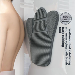 Shower Back Scrubber with Suction Cup Wall Mounted Body Brush & Foot Cleaner Massage Tool