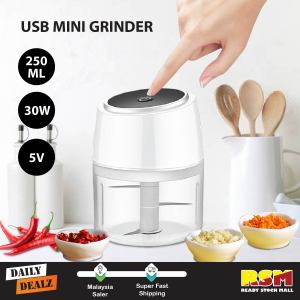 250ml Mini Portable Garlic Masher Chopper USB Rechargeable Food Processor / Pengisar Kecil