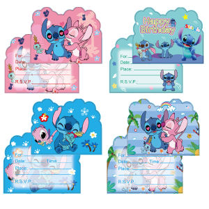 Pink Stitch Themed Birthday Party Decoration Set Balloon Banner Childrens Birthday Decoration Cartoon Pink