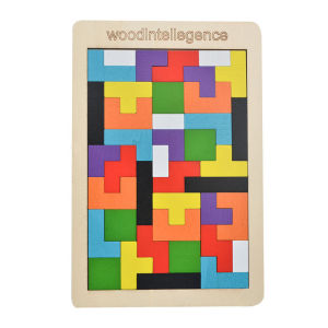 DREAMToy Mainan Puzzle Tetris Russian/Mainan Puzzle Kayu Tangram/ Mainan Tetris Mainan Edukasi Anak (ukuran 18 cm x 28 cm)