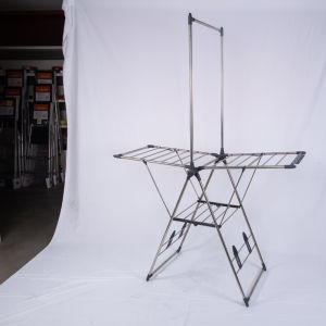 Ban công sàn đa chức năng Giá phơi quần áo Không cần cài đặt Gấp trong nhà ngoài trời Có thể tắm giày Kệ quần áo Lớn Size treo quần áo