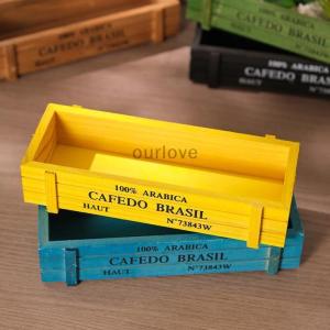 [COD] ourlove กระถางต้นไม้ในสวนแบบย้อนยุคกล่องเก็บไม้สไตล์วินเทจสำหรับใส่เครื่องเขียนกล่องปากกากระถางต้นไม้สำหรับตกแต่งบ้านระเบียง