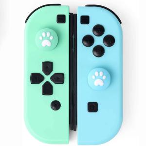 BLUEKAKA Nắp Kẹp Ngón Tay Cái Móng Vuốt Mèo Nắp Bảo Vệ Cần Điều Khiển JoyCon Bằng Silicon Hộp Đựng Cần Điều Khiển Ngón Tay Cái Cho Nintendo Switch Phụ Kiện
