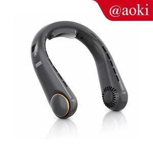 AOKI Neck Fan Pendingin Tanpa Baling-Baling 5 Kecepatan Digital Display 2400mAh USB Rechargeable Kipas Leher Dingin Senyap