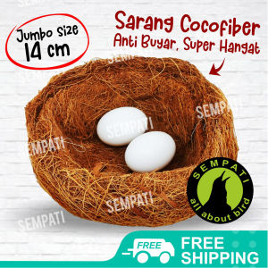 SEMPATI Sarang Serabut Kelapa Bulat Susuh Kelapa Glodok Serat Sarang Susuh Bertelur Burung Lovebird Parkit Kenari Sarang Sugar Glider Hamster Mainan