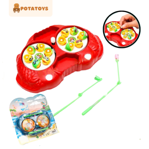 POTATOYS Mainan Pancingan Ikan Mini Fishing Game Kolam Pancingan Magnet Putar