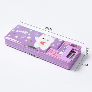KUROMI MELODY KOTAK PENSIL MULTIFUNGSI SANRIO DENGAN KUNCI /KOTAK PENSIL KARAKTER / KOTAK PENSIL boxes