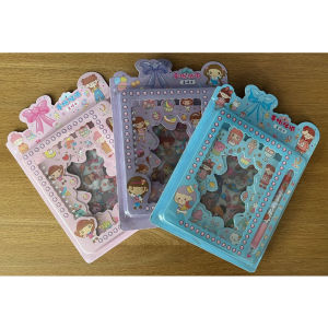 Waterproof Book Sticker Besar ( 12 lembar + Cutter Pen ) Buku Stiker Viral Korea