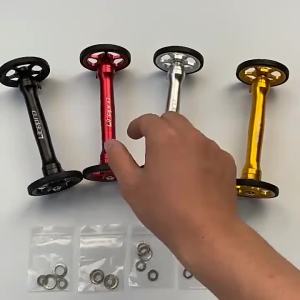 Litepro Telescopic Rod Separate Easy Wheel Folding Bike Modification Aluminum Alloy Easy Wheels With Bolts Lightweight For Bike Bicycle Accessories