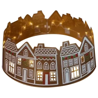 Gingerbread House Christmas Tree Collar Christmas Tree Ring Stand Base Cover for Christmas Xmas Pencil Tree Decor