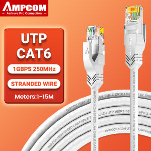 AMPCOM CAT6 Network Cable RJ45 Lan Cable (24AWG) UTP CAT6 RJ45 Network Cable Patch Cord for Desktop Computers Modem Router