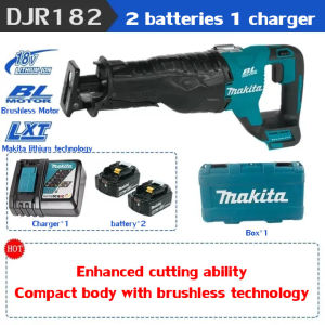 【Original facturer/Warranty 1 years】Makita DJR182 reciprocating saw lithium battery charging knife cordless cutting machine 18V reciprocating saw 6.0A.H battery reciprocating saw