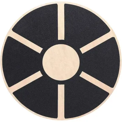 GOXBERK Wobble Round Balance Training Board Wooden Six Sides Core Strength Trainer Core Strength Trainer Anti-Slip Core Training Board Men Women