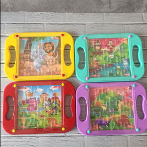 mainan jadul anak labirin 2 bola transparan maze puzzle ball