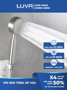 Vòi Sen Tăng Áp Bát Sen tắm Luva VS4 Bảo Hành 1 Năm Đổi Lỗi 100 Ngày Tăng 400% áp lực nước Nhôm Đúc Cao Cấp Lõi Đồng