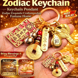 Heaven Officials Blessing Zodiac Keychain Pendant Lucky Charm Bag Hanging for Business Success Money Attraction