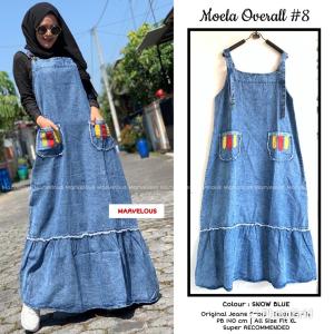 Overall Jumbo XXL Korea Jumpsuit Jeans Rampel Moela 8 Baju Kodok Rok Panjang Murah