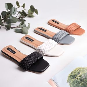 Amazeus GINGER Sandal Teplek Wanita Sendal Selop Kepang Flat