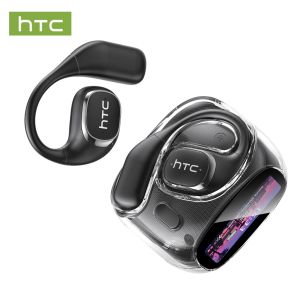 HTC NE11 Al Smart Real-Time Translation Wireless Earphones Bluetooth 6.0 IPX7 Waterproof With LED Touch Screen Business Earbuds with