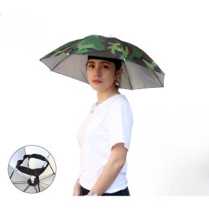 Umbrella Hat Foldable Headwear Umbrella Cap Portable Anti Rain Sun UV Protection Shade Hat Outdoor Fishing Camping Hiking