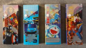 Kotak / Tempat Pensil / Pencil Case Model Sliding (Geser) Motif Batik / Karakter Fancy / Bola / Campus