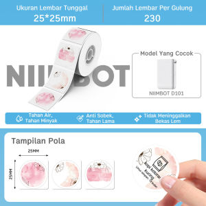 Kertas Label Pola Eksklusif untuk Mesin Label NIIMBOT D101 Label Termal Kreatif dan Berkualitas Tinggi dengan Pencetakan Jelas dan Ramah Lingkungan