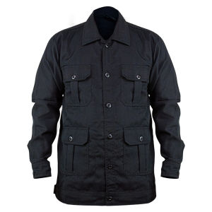 NEFF Kemeja trucker tangan panjang pria / Kemeja jaket PDL outdoor / Drill union abu & hitam ISL 047