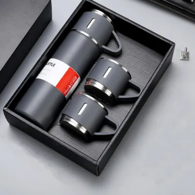 NOBLELUX 304 Stainless Steel Vacuum Insulated Bottle Gift Set Office Business Style Coffee Mug Winter 500ml Thermos Cup