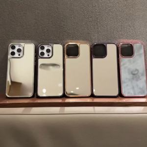 Electroplated Glossy Make Up Mirror Phone Case Shockproof Protector Cover For iPhone 17 Air 16 15 14 13 12 11 Pro Max Plus 11 XR