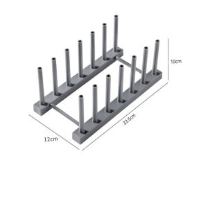 MUSASI Đa chức năng Giá để bát đĩa Tiết kiệm không gian Thép không gỉ Giá để đồ nhà bếp Sáng tạo Dụng cụ sắp xếp bát đĩa Dụng cụ sắp xếp bồn rửa nhà bếp Nhà bếp