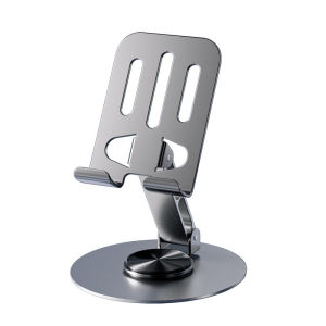 BlueWow ที่วางโทรศัพท์เดสก์ทอปปรับได้แบบหมุนได้360ตัวยึดเหล็กพับที่ยึดหน้าจอโทรศัพท์มือถือหัวเข็มขัด ZJ-022ตัวยึดแบบห่วงคู่ทำจากโลหะแบบพกพา